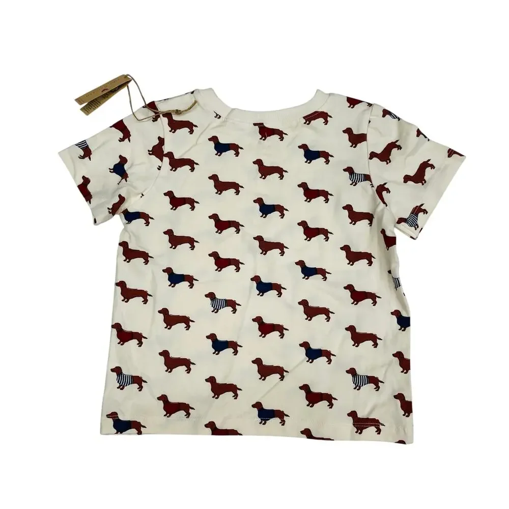 NWT Pink Chicken 4Y Sweater Dog Organic Tee